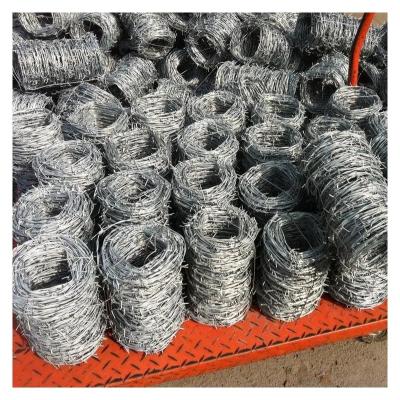 China Variety And Easy To Install Galvanized Barbed Wire Fence Roll Farm Galvanized Barbed Wire Price for sale