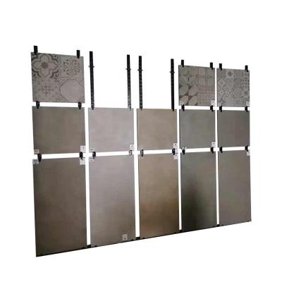 China Stainless Quartz Tile Display Rack Decoration Ventilation Building Stone Quartz Slab Display Rack for sale