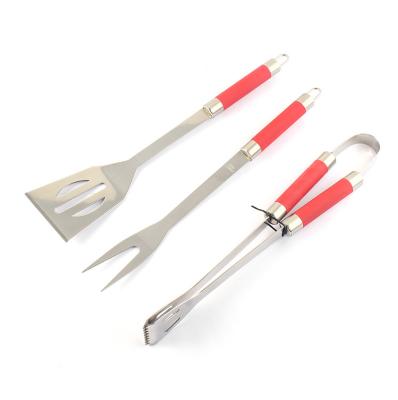 China New Hot Easily Cleaned Good Quality Free Sample 3 Pcs Barbecue Tool Kit Manufacturer In China for sale