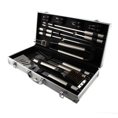 China Easily Cleaned 18 PCS BBQ Tool Kit with Aluminum Storage Case, Stainless Steel BBQ Tools, BBQ Set for sale