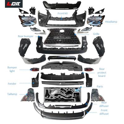 China ABS High Body Kit With Headlights And Taillights And Front And Rear Bumper Set For Lexus 10-17 GX460 for sale