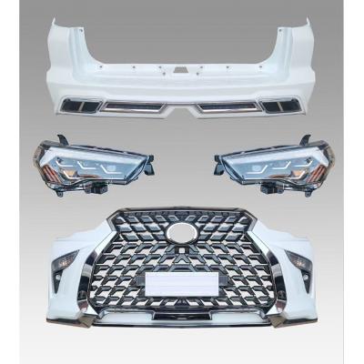 China New Car ABS Rear Fron Bumper Body Tail Headlight Throat Grill Kit For Toyota 4runner 2010-2020 Year To Lexus Model for sale