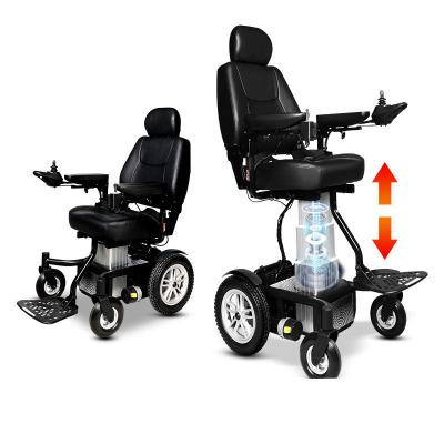 China Design Office Folding Heavy Duty Seat Height Adjusting Electric Disable Wheelchair Power Folding Lifting Wheelchair for sale