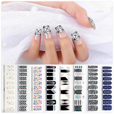 China Fashionable Custom Water Resistant 3d Nail Wraps Sticker Art Nail Decoration Sticker Type 3D Beauty Sticker Nail for sale