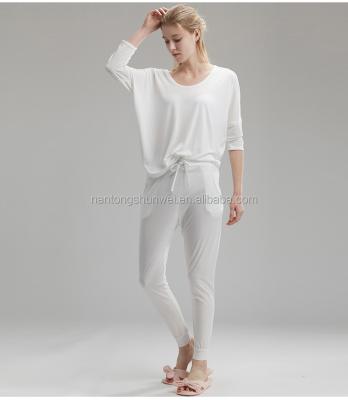 China Selling High Quality Soft Warm Breathable Women Leisure Modal Sleep Wear Pajamas Sets for sale