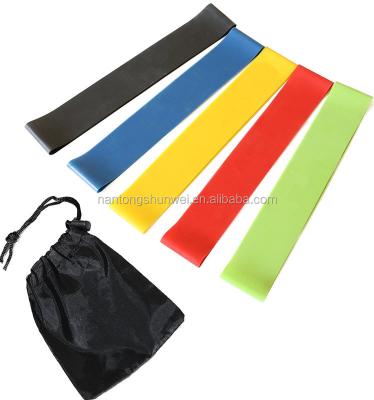 China Stretch Resistance Band Waterproof Yoga Resistance Band Heavy Muscle Exercise Strap With Bag for sale