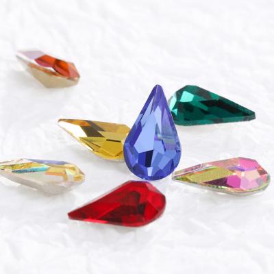 China Xichuan Shiny Fancy Drop Shaped 8*13mm Pointback High Quality Glass Stones Jewelry Crystal Crafts Making Rhinestone Rhinestone Rhinestones for sale