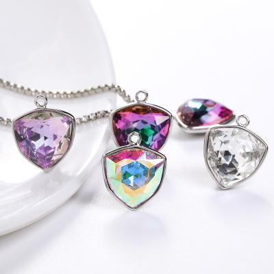 China Fancy Glass Crystal Diamond Charms Pendants For Women from Xichuan Trillant Stone k9 DIY Romantic Wholesale Copper Bottom for sale