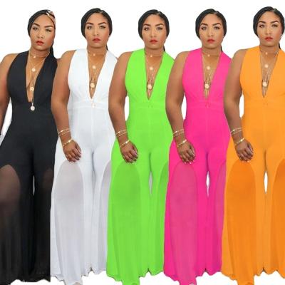 China Factory Directly Supply Summer Anti-Static Bodycon Rompers Black One Piece Plus Size Jumpsuit For Women for sale