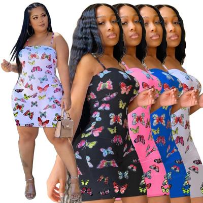 China Beautiful Breathable Off The Shoulder Ladies Tie Dye Bodycon Work Euro Female Print Camouflage Butterfly Camouflage Maxi Plus Size Dresses for sale