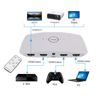 China HDMI Changer 4K 60Hz 3 in 1 out 1080P 3D 3840x2160 4Kx2K HDMI Remote Control Changer 3 HDR Left Switcher 3x1 for PS4 PS5 for sale