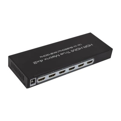 China OEM IR 3840x2160P 4K@120Hz 7680x4320@60Hz 8K HDMI Switch Remote Control Splitter Iron Matrix 4 in 2 Audio Extractor for PS5 Xbox for sale