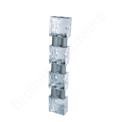 China Steel Precision 7x7 Switch 4-Gang Socket Box 35mm Thick for sale