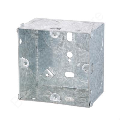 China Pre-galvanized Steel Strip 3x3 Switch Single Wall Box Metallic UK Standard Box for sale