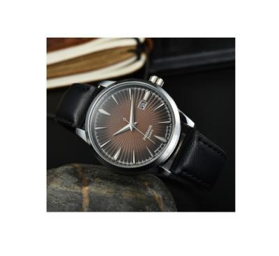 China Fashion OEM quartz watch \ leather strap luxury popular high quality acceptable men's watches top quality strap dress for sale