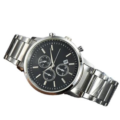 China Fashion Luxury Popular Mens Dress Stainless Steel Full 24 Hours Watch Full Calendar Quartz Watch for sale