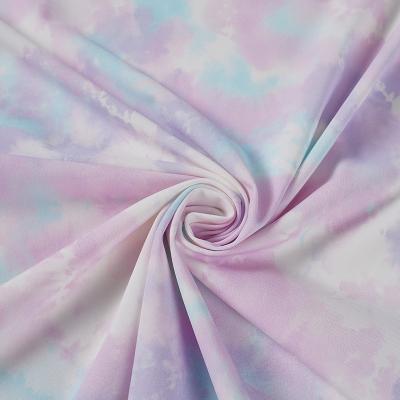 China Breathable Wholesale Nylon Spandex Polyamides Elastande 4 Way Stentch Tie Dyed Print Yoga Leggings Fitness Fabric for sale