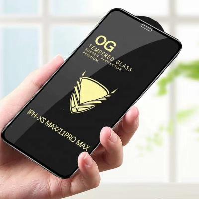 China OG Armor 3D HD Tempered Glass Screen Shockproof Gold 9H Protector For iPhone X XS 11 pro for sale