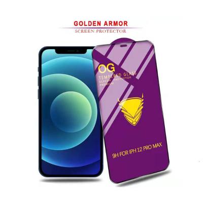 China Anti-fingerprint wholesale price hot sale OG gold armor for iphone 6 7 8 tempered glass mobile screen protector for sale