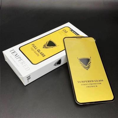 China Anti-fingerprint OG Armor Golden 2.5D Tempered Glass Screen High Aluminum 9H Gold Protector For XIAOMI POCO X3 NFC for sale