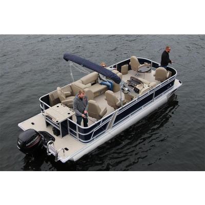 China New Design Cruising Best Marina Rubber Pontoon Boat With Outboard Engine For Sale for sale