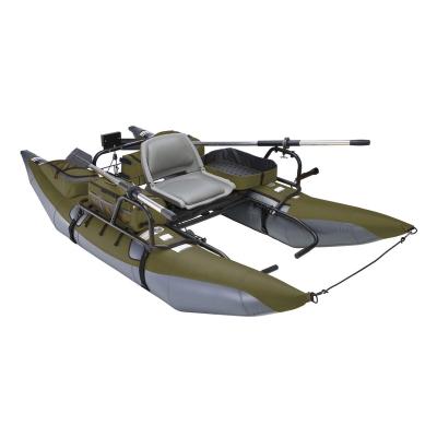 China River (CE) 200cm to 400cm PVC Inflatable Aluminum Aluminum Frame Paddle Fishing Pontoon Boat For Sale for sale