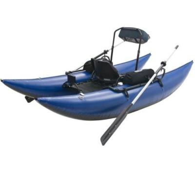 China Best River One Man Blast Paddle Pontoon Fishing Aluminum Frame Boat For Sale for sale