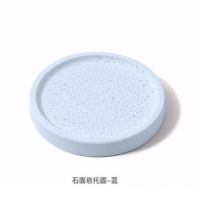 China Water Absorption Mildewproof Bathroom Cobblestone Diatomite Soap Holder Sustainable Quick Dry Eco-friendly Soap Dish for sale