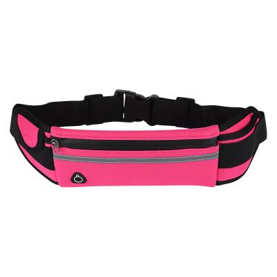 China Custom Travel Waterproof Waterproof Fanny Pack Waist Bag Pink for sale