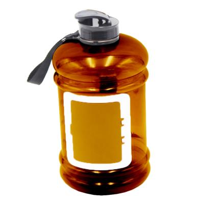 China 2017 Hot Sale Unique Sustainable Plastic Water Bottle With Straw , 2.2 Liter Amber Water Bottle With Storage Compartment for sale