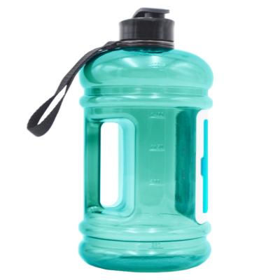 China Customized Sustainable Small Color Single Mouth 2.2L Hot Plastic Water Bottle With Storage Compartment for sale