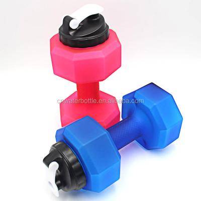 China Best viable selling products joyshakering big dumbbell 2.2L shape plastic water bottle hot product private label on alibaba for sale