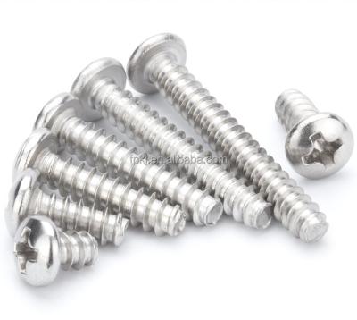 China Various Types Of Carbon Steel Pan Head Flat Head Tapping Screws With Flat End for sale