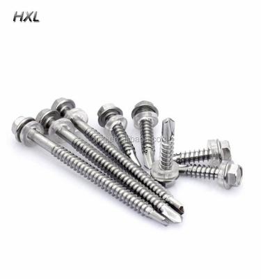 China Din7504k Carbon Steel Roofing Screws Stainless Steel Hex Flange Head ST4.2 ST4.8 ST5.5 Self Drilling Screw for sale