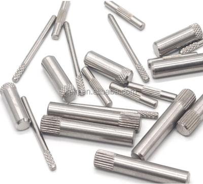 China ZINC OEM Stainless Steel Aluminum Brass Titanium Step Stud Knurled Pins Custom Knurled Rod for sale