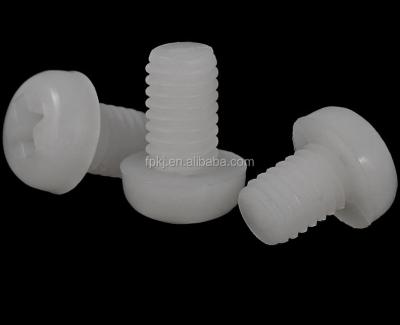 China Round Plastic Pan White Head Plastic Nylon Phillips Screws for sale