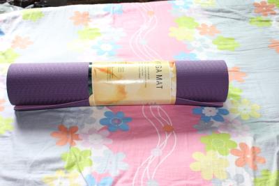 China TPE yoga mat with label /best yoga mat for wholesale for sale