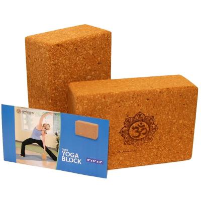 China Eco-friendly EVA bamboo and cork yoga blocks for sale