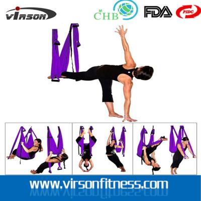 중국 Ningbo Virson Yoga & Pilate Type FASHION Flying Portable yoga Hammock Yoga Swing 판매용