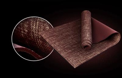 중국 Ningbo virson New style hot sale eco friendly PVC jute yoga mat.Gym pvc yoga mat, 판매용