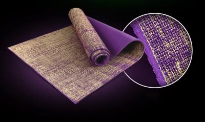 중국 Ningbo Virson colourful 4mm eco high density pvc jute yoga mat 판매용