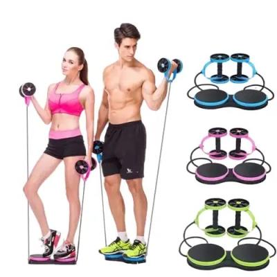 China AB Wheels Roller Stretch Elastic Abdominal Resistance Pull Rope Abdominal Muscle Trainer Exercise Tool Abdominal Roller zu verkaufen