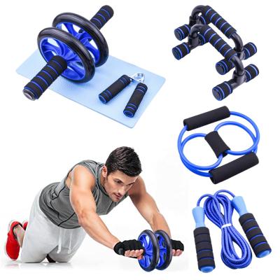 中国 Exercise Wheel Roller Sets with Push Up Bar Jump Rope and Hand Grip Fitness Sports Set 販売のため