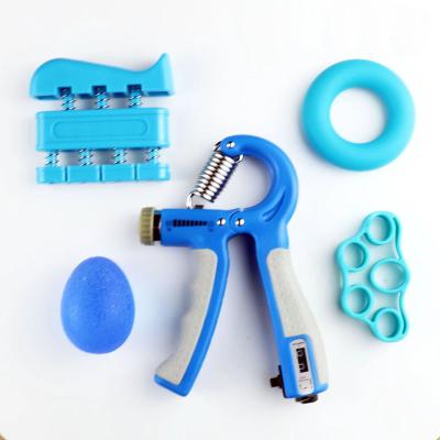 中国 Adjustable Hand Grip Strengthener Set Counting Grip with Five Fingers Rehabilitation Training Silicone hand Ball strengt 販売のため