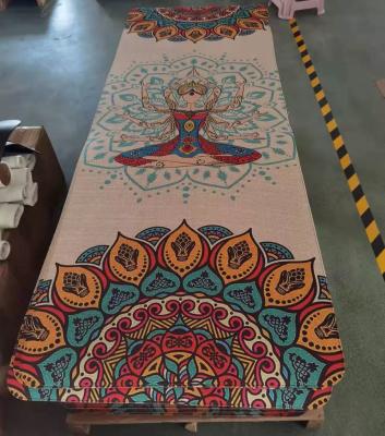 중국 Wholesale Hot Selling Sports Grip Sustainable Eco Friendly Natural Rubber Jute Printed Yoga Mat 판매용