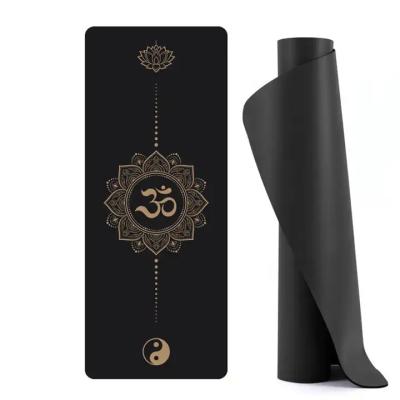 中国 5mm Luxury Anti Slip Black Natural PU Rubber Yoga Mats Private Packaging Custom Design Silk Printing for Exercise 販売のため