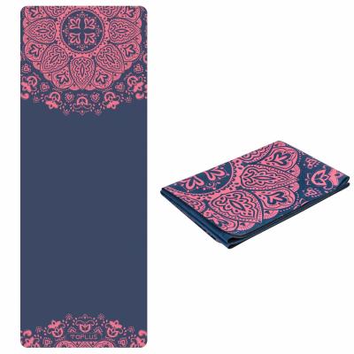 中国 anti slip eco friendly factory in Ningbo self rolling 3 mm suede yoga mats outdoor 販売のため