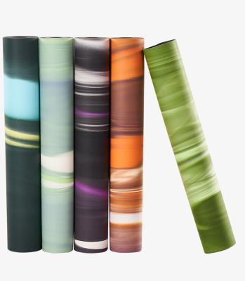 中国 Full pattern multi color coconut pu rubber yoga mat 販売のため