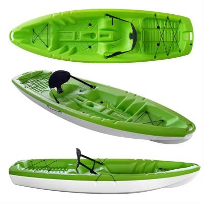 중국 One Person Plastic Paddle Kayak Fishing Single Seat Sit On Fishing Kayak Sit On Top Kayak Boat Plastic Dropshipping 판매용