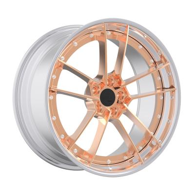 China Custom designed Two pieces forged wheels 18 19 20 21 22 23 24 inch alloy car rim custom alloy car wheels zu verkaufen